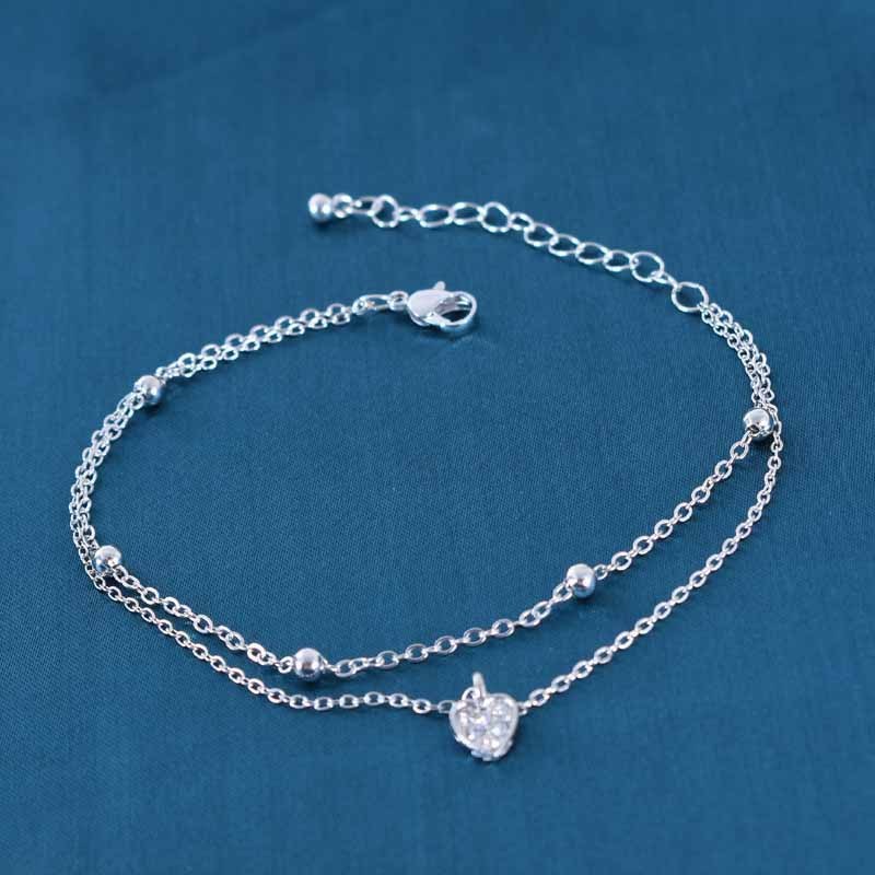 Fashion Love Double-circle Anklet Women