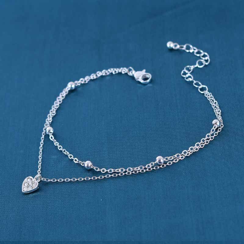 Fashion Love Double-circle Anklet Women