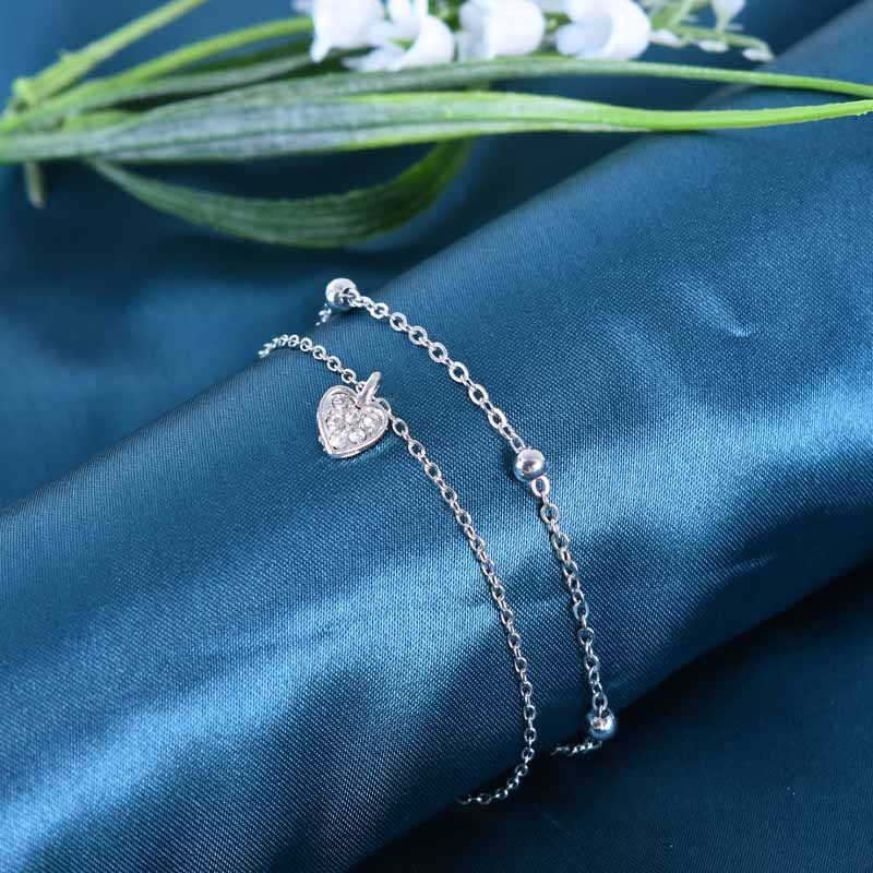 Fashion Love Double-circle Anklet Women