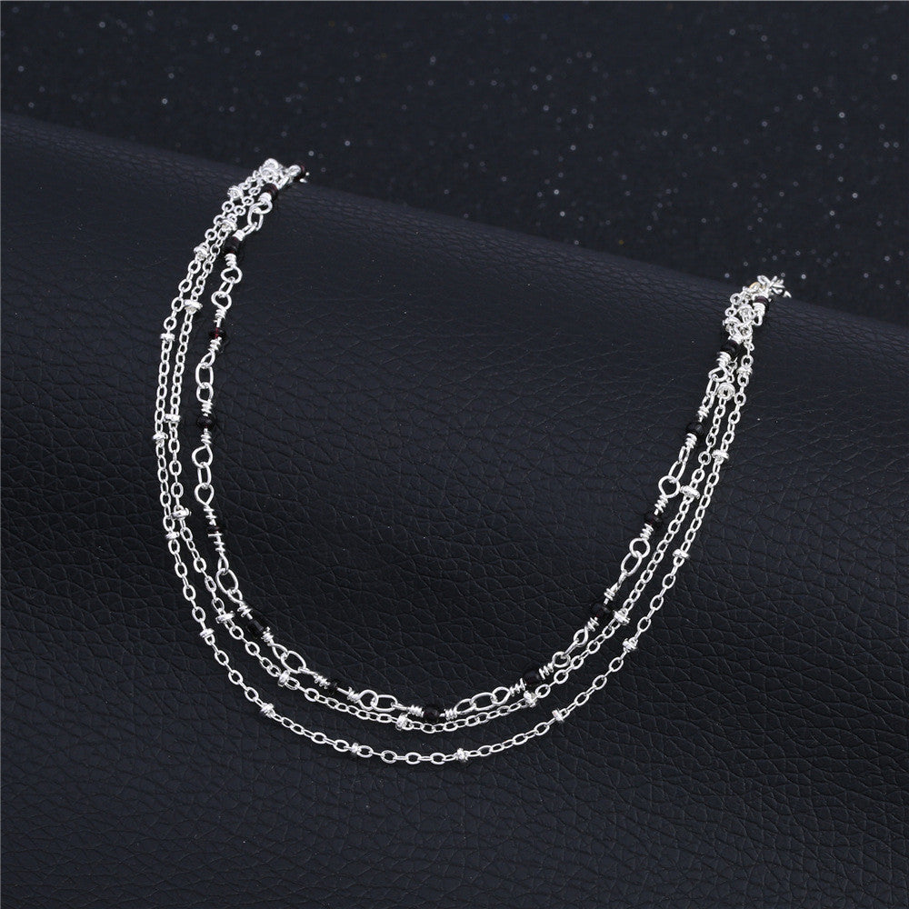 Ladies Beaded Multilayer Fringe Chain Anklet