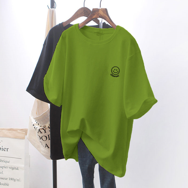 Design Sense Niche Clothes Chic White Loose Short-sleeved T-shirt For Women