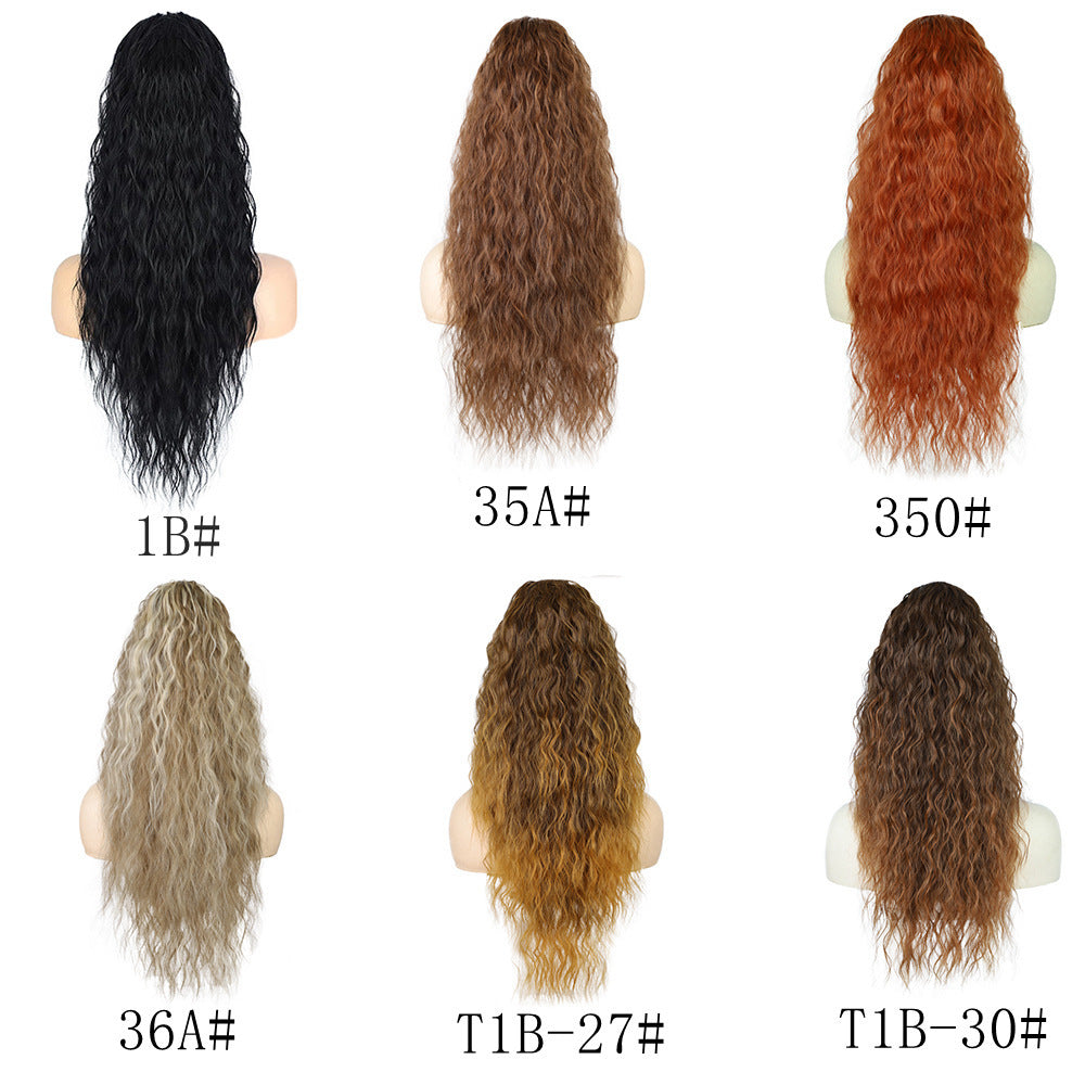 Ponytail Wig Small Curls Long Curly Hair Curl Ponytail Wig For Women