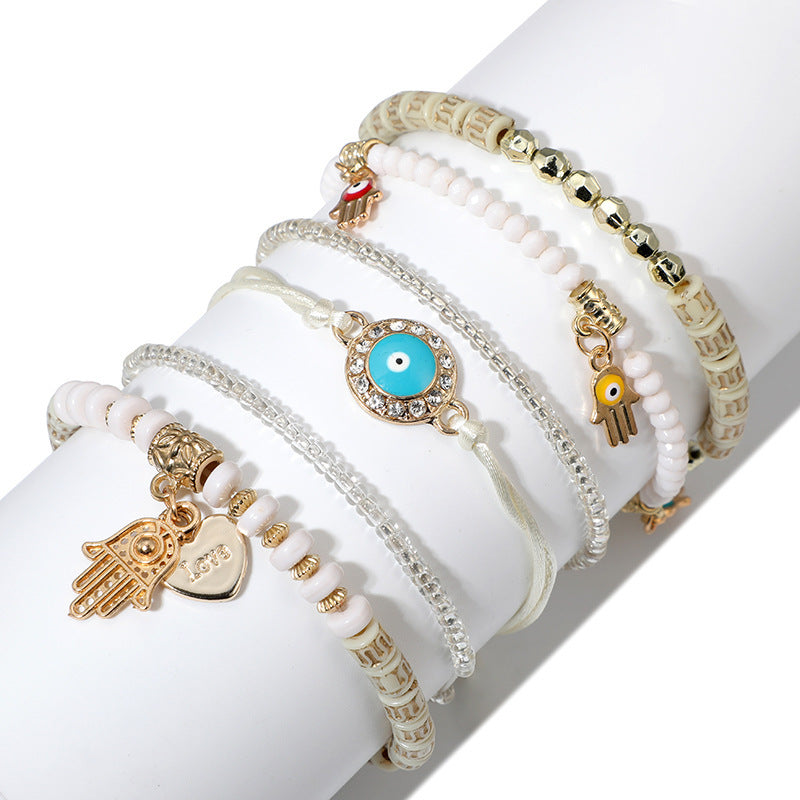 Accessories Eyes Palm Love Heart Beaded Jewelry