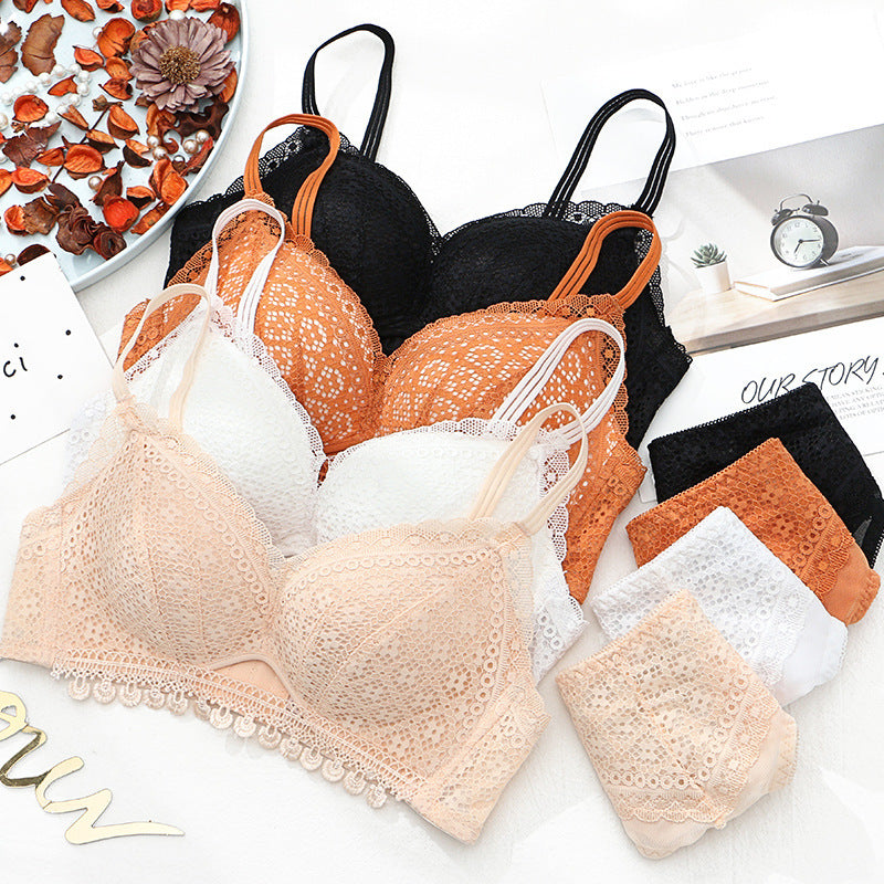 Lace comfortable light and soft bra set