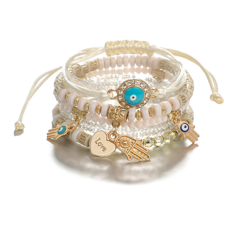Accessories Eyes Palm Love Heart Beaded Jewelry