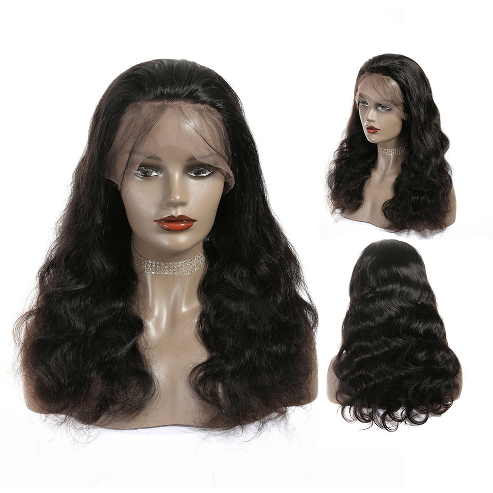 Chemical fiber black long curly hair wig