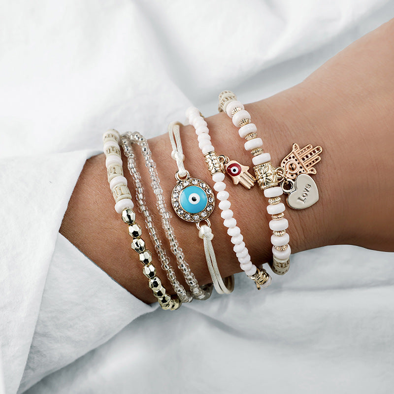 Accessories Eyes Palm Love Heart Beaded Jewelry