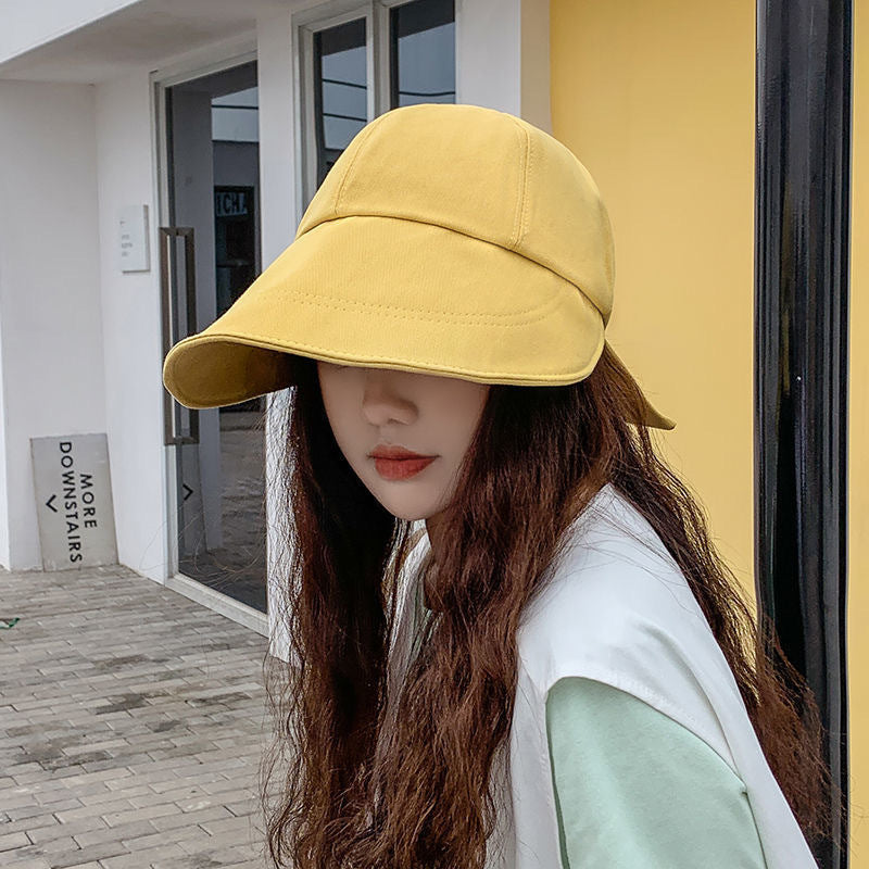Fashion Women's Bucket Hat Sun Visor Casual Summer Hat Baseball Caps Outdoor Fishing Black Beach Gorros