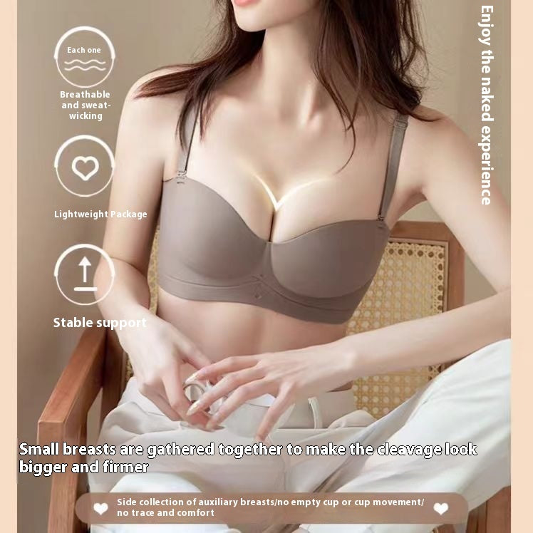 No Steel Ring Half Cup Seamless Bra