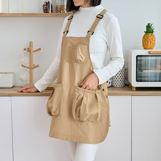 Thin Adjustable Overclothes Work Clothes Kitchen Apron For Women